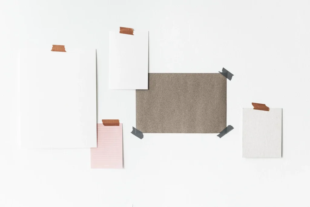 washi tape design hanging on a wall