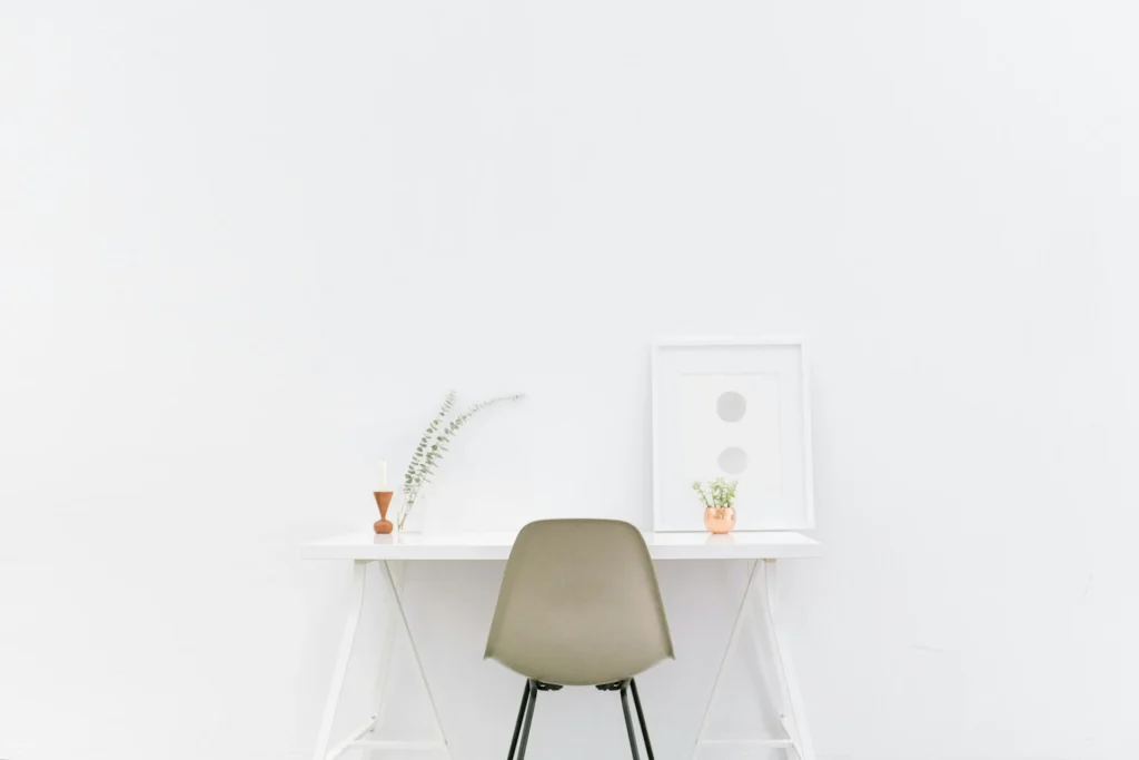 a minimalist art in a room