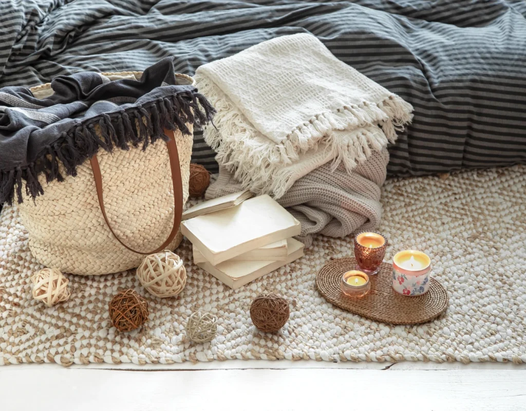 A rugs set in a bedroom