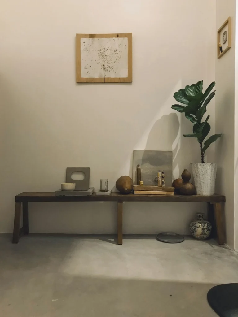 a meditation space with aromatherapy