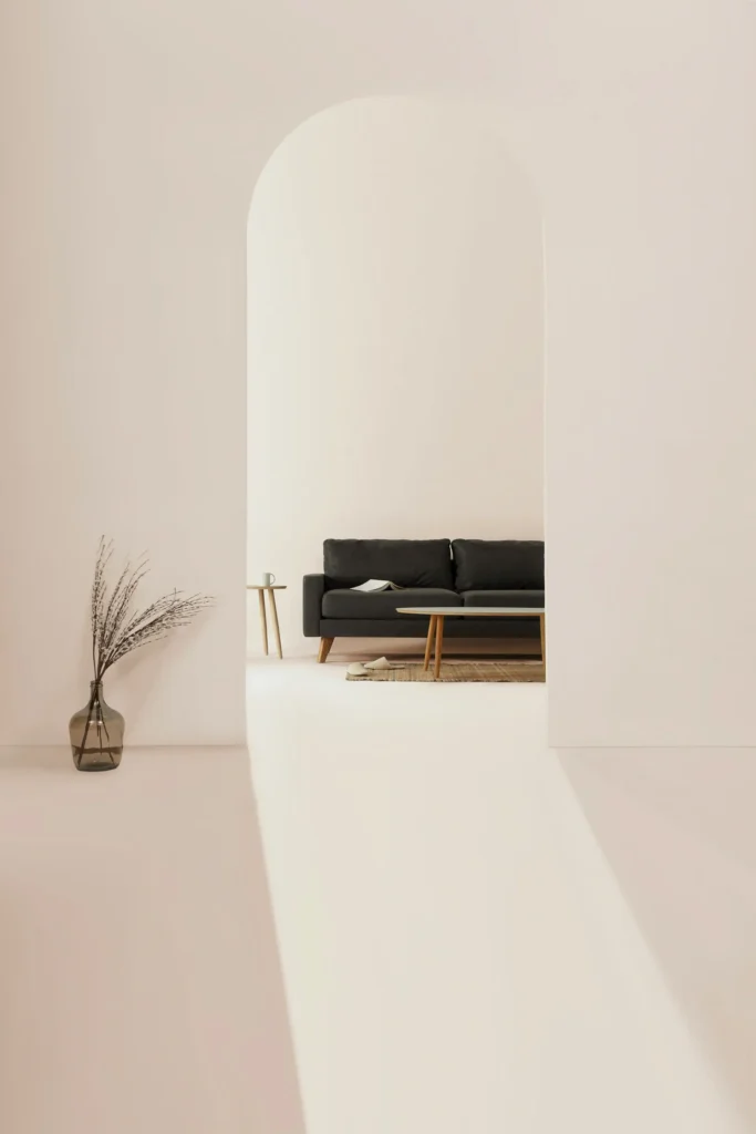 Minimalist decor with neutral color objects